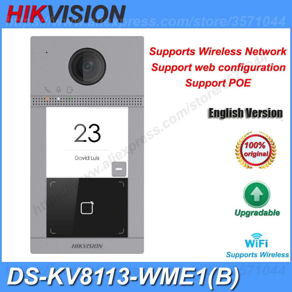 Hikvision     DS-KV8113-WME1  ī б PoE   ߿ ȭ ̼ 3 ǥñ